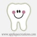 Tooth...Embroidery Applique Design...Three sizes for multiple hoops...Item1185.
