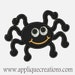 Happy Spider...Embroidery Applique Design...Three sizes for multiple hoops...Item1313.