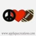 Peace Love Football...Embroidery Applique Design...Three sizes for multiple hoops...Item1393.