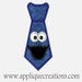 Cookie Face Tie...Embroidery Applique Design...Three sizes for multiple hoops...Item1459.