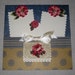 Anna Griffin Fleur Rouge Satin Bow and Journal Card Pre Made Scrapbook Layout OOAK ECS