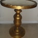 Vintage Hollywood Glamour Ornate Gold Accent Table