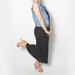Maxi Dress Sundress in Black and White Stripes - size small/medium