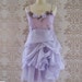 SALE Purple MARGARITTE Sweetheart Floral Romantic Sculptural Short Dress Size S/M
