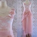 ELSA Floral Lace Soft Peach Pink Romantic Sculptural Long Dress Size S/M