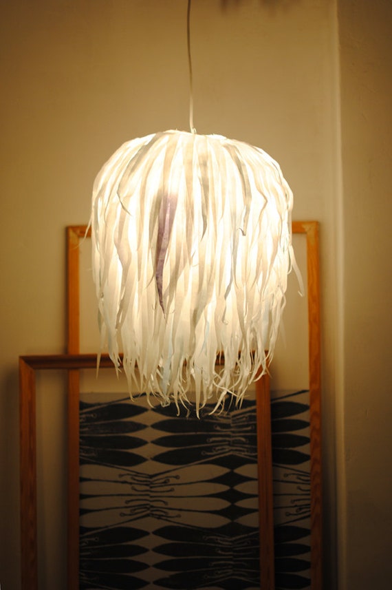 Items similar to hanging paper lamp / FUZZY/ blue,gray, violet