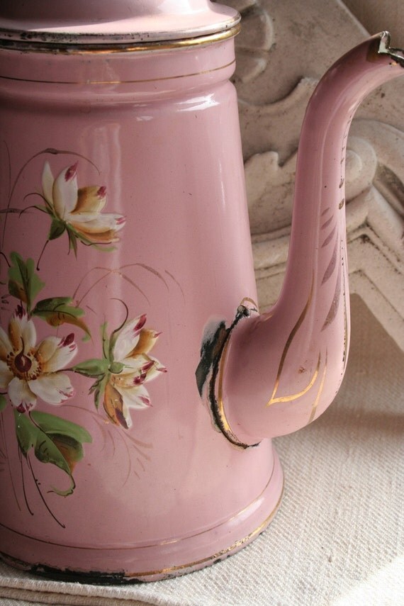 French enamelware coffee or teapot