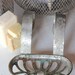 SALE----------Metal soap dish - hangs on side of the tub