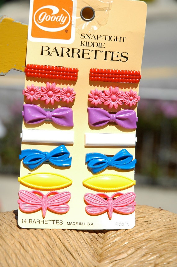 Vintage 1980s Goody Barrettes set of SIX
