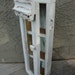 Vintage Shabby Chic Distressed Carved Wooden Cabinet Shelf Storage Glass Door Bathroom Decor Cottage