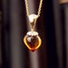 Citrine Drop 14K Gold Pendant & Chain Necklace