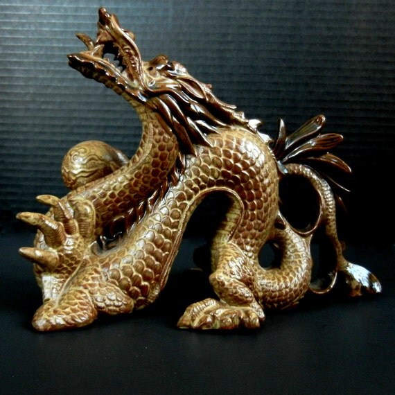 Exquisite Chinese DRAGON SCULPTURE / Pottery / Ceramic