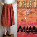 Ethic Print Mid Length Skirt with Pockets