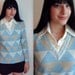 Blue & Whtie Trangle Blouse