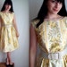Pale Yellow Floral Vintage Style Dress