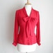 Red Bow Tie Secretary Blouse