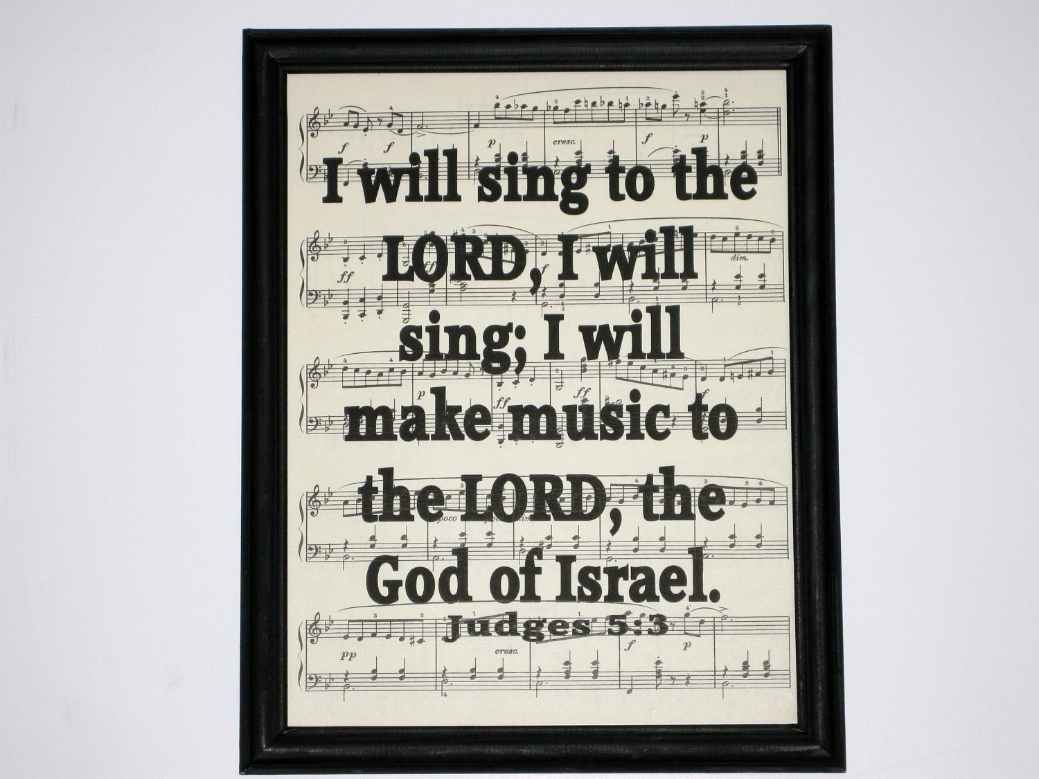 bible verse print on vintage music judges 53