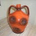 Orange and Brown Art Pottery Vase Jug - Made in Italy