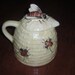 Yellow Beehive Honey Pot with Lid