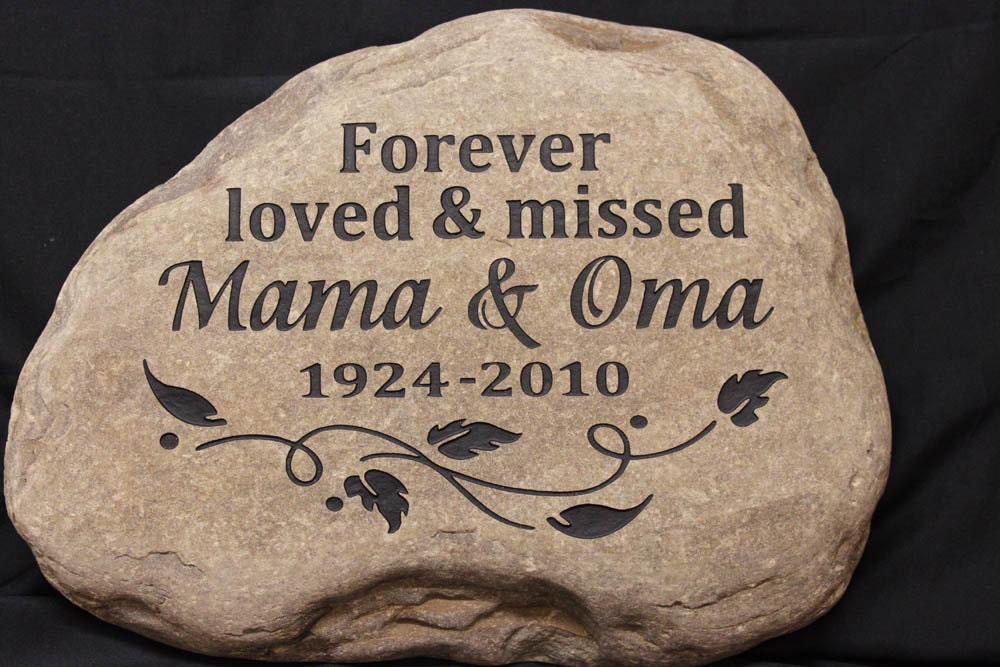 Hand Engraved Rock Custom Memorial Stone