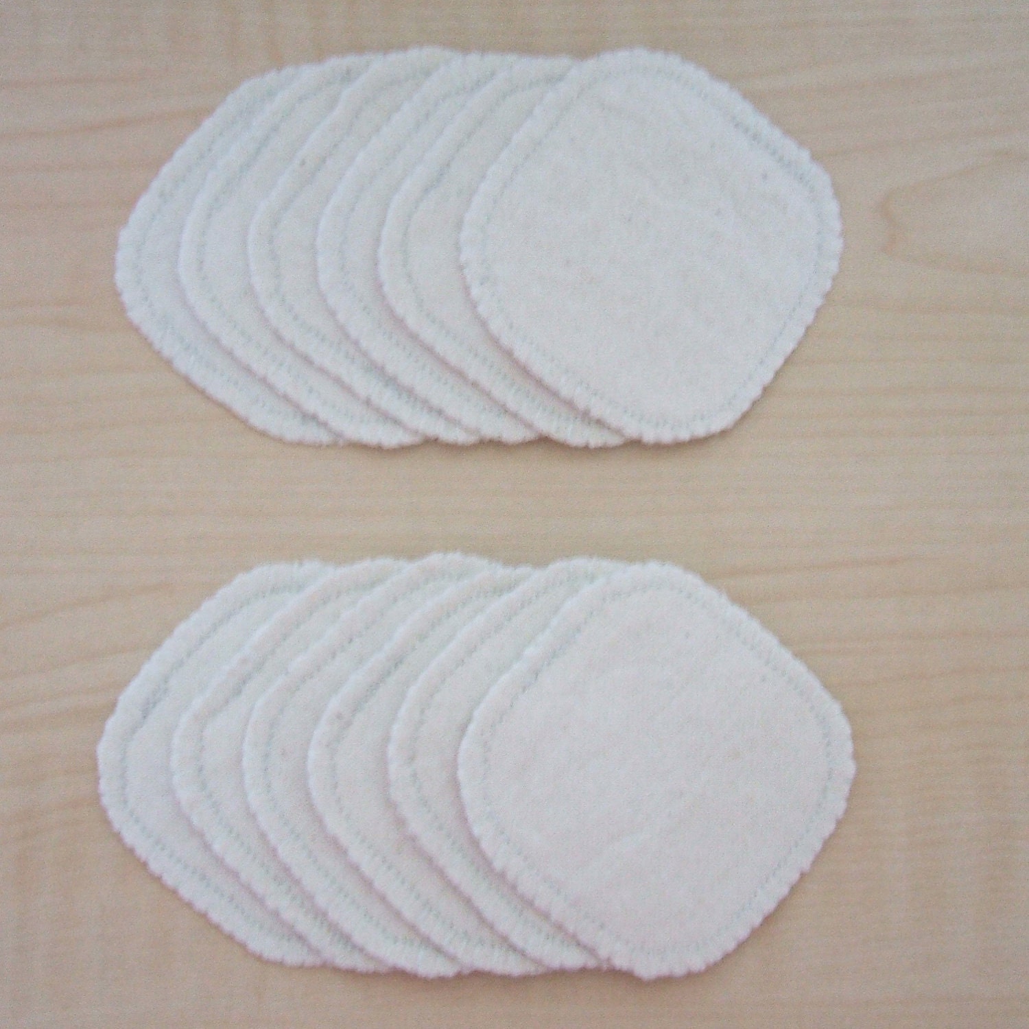 Cotton Rounds 12 Natural Unbleached Makeup Squares Washable