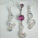 Unique Belly or Navel Ring and Matching Earrings - Treble Clef