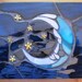 Sleeping Moon Mosaic Art Suncatcher Panel