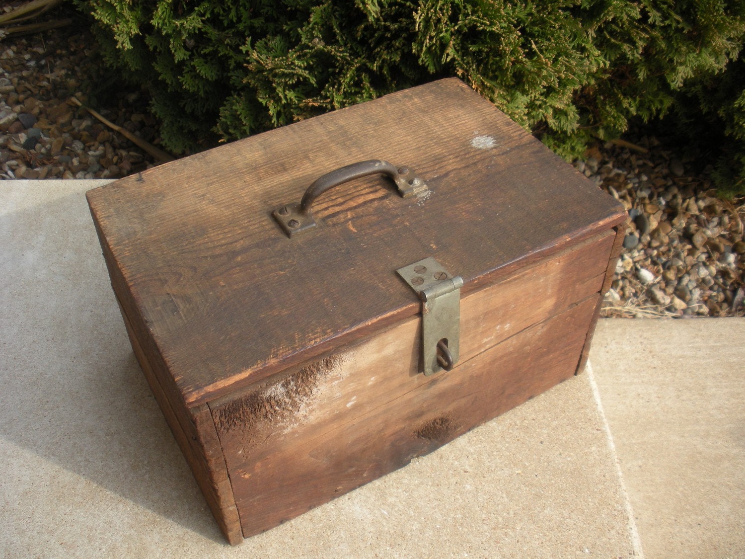 Antique Primitive Wood Tool Box W Handle   Il Fullxfull.226942593 