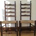 Pair of Antique Ladder Back Chairs