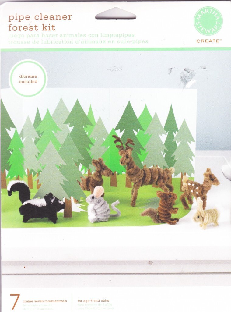 Martha Stewart Creates FOREST ANIMALS Diorama Pipe Cleaner KIT