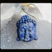 Carved Lapis Lazuli Buddha Head Pendant Bead,25x31x12mm,15.36g