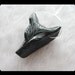 Carved Black Agate Wolf Head Pendant Bead,36x28x13mm,14.83g