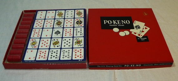 PoKeNo Poker Keno Game 12 Board Card Set POKENO card chip game