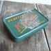 Vintage tin, french, sweets, candy, green, perfecta, metal, silver, chocolate,cooking, kitchen, French vintage housewares