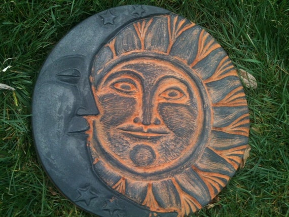 Celestial Sun and Moon Stepping Stone by Bellamia55 on Etsy