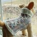 Dog Sweater Hand Knit Happy Cable Small Wool Blend