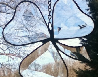 Beveled Stained Glass Shamrock Sun Catcher