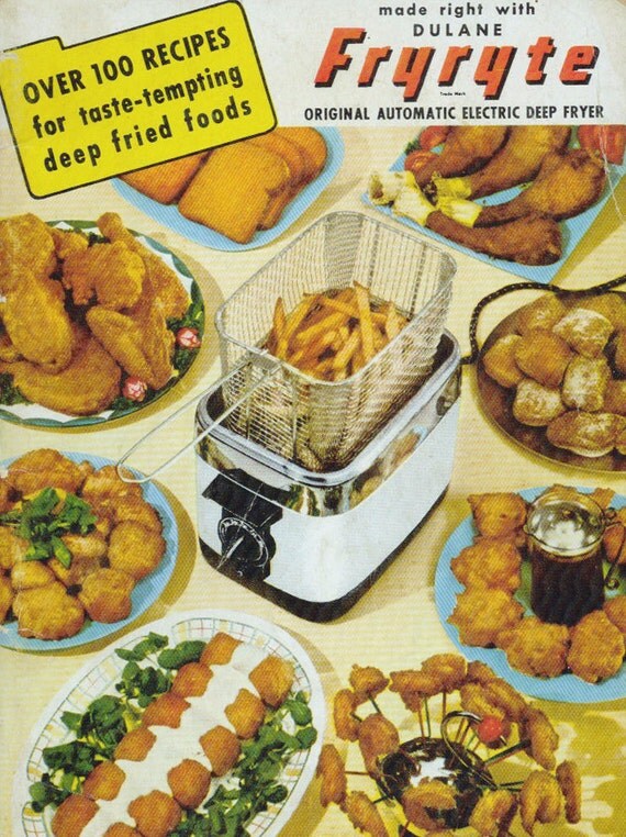 Vintage Cookbook 1950s DULANE FRYRYTE Electric Deep Fryer Mid