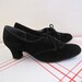 Black Suede Loafer Pumps Size 7.5