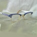 RESERVED------Eyeglasses 60s Modified Cateye Glasses Frames-Blue Artcraft-----No Charge for shipping