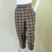 Capris // 50s Vintage Jantzen Pedal Pushers // Plaid with Rhinestones // Small // No Shipping Charges
