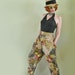 RESERVED--80s Pants // Baggy Rayon Pants // Beaded "Hammer" Pants // Baggies // NO Shipping Charges