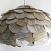 Round Flat Mixed Book Page Pendant Light - Paper Lantern SHADE ONLY