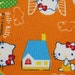 Hello kitty cotton fabric half yard orange color