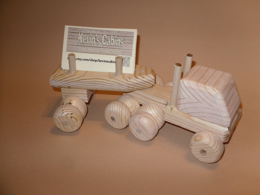 Wooden Toy Truck Business Card Holder by kevinscabins on Etsy