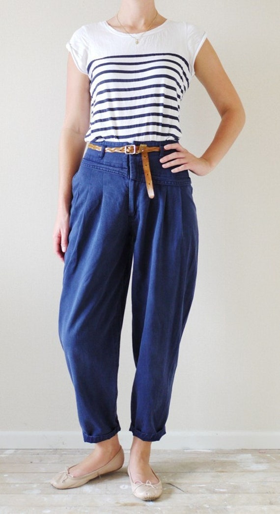 Ruched Belt Pegged Pants