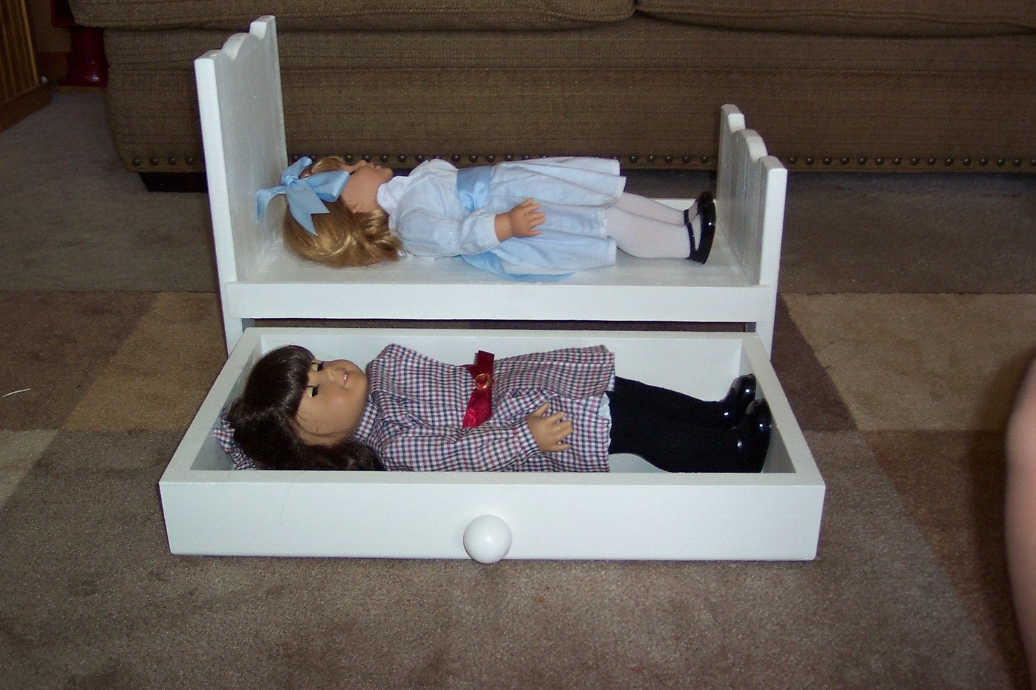 wooden 18 inch doll bed