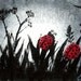 ACEO Hand Painted Dark Lowbrow Gothic Fantasy Surreal Dream Ladybug Night Dream Red Black Original 'A Love Story' No.14 of Series