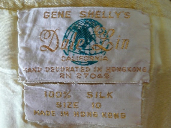 Vintage 1950s 1960s Gene Shelly's Dule Lin Yellow Beaded