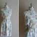 Vintage 1960s Dress Set Painterly Blouse and Skirt